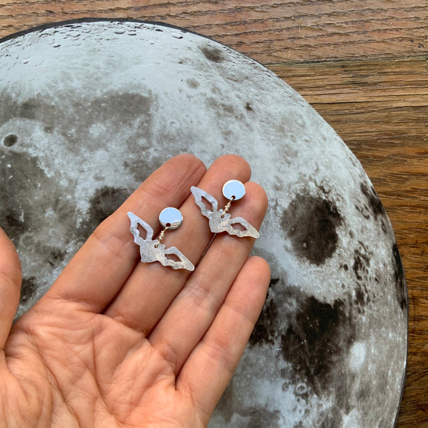 Bat Threader Earrings: Handmade Dangle Jewelry