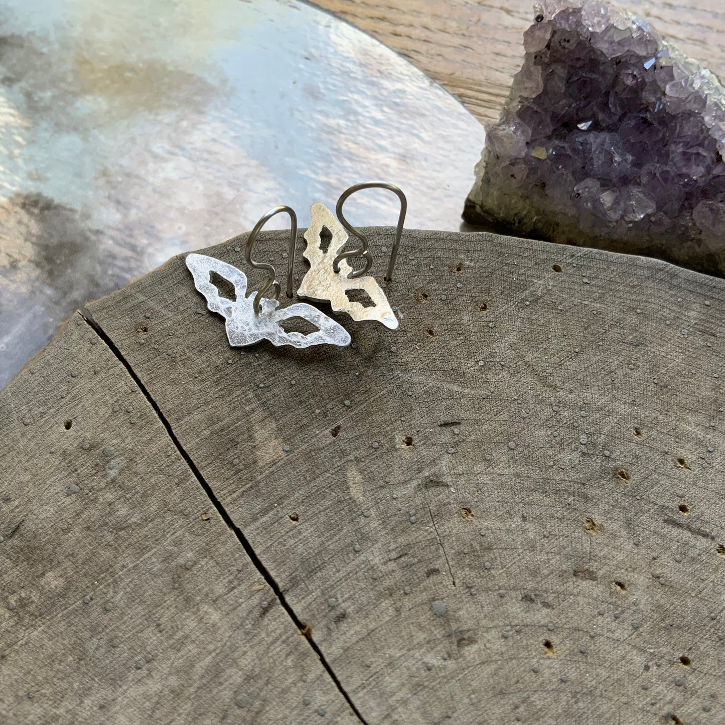 Bat Threader Earrings: Handmade Dangle Jewelry