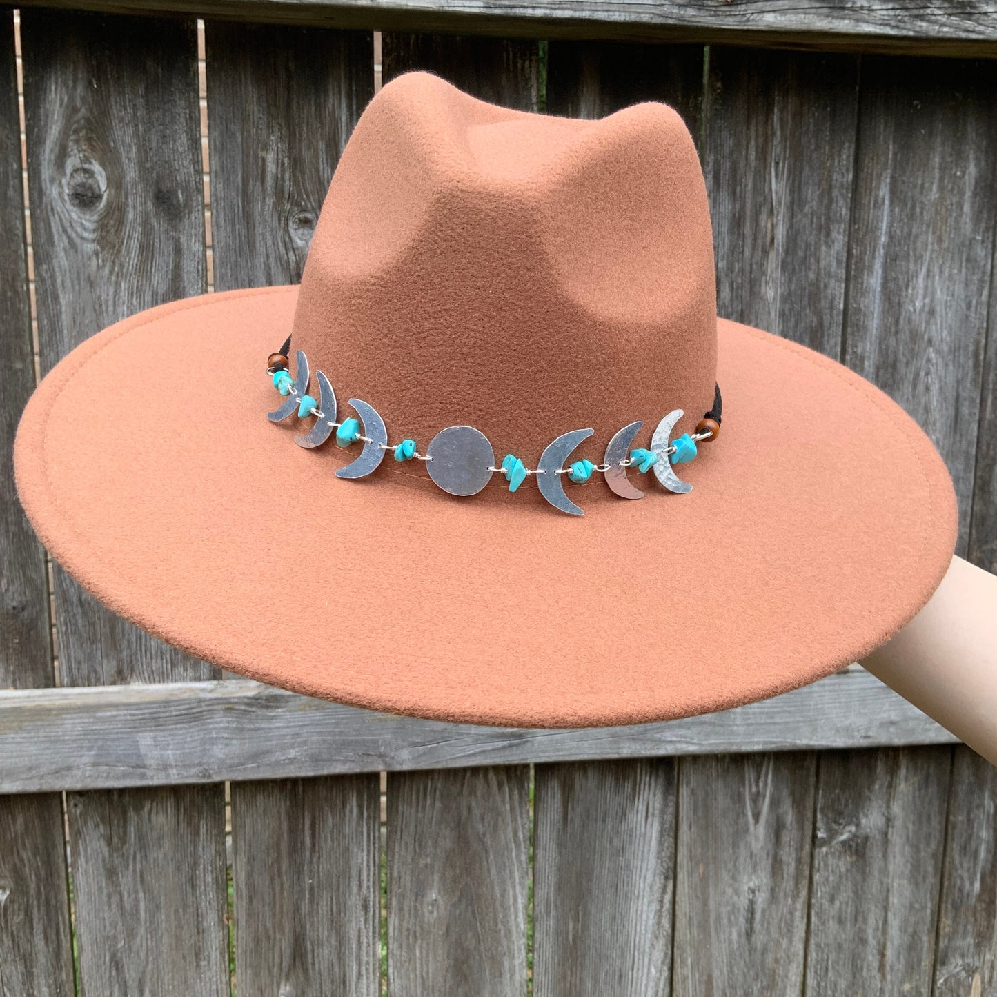 Moon Phase Hatband, Celestial Hat Band