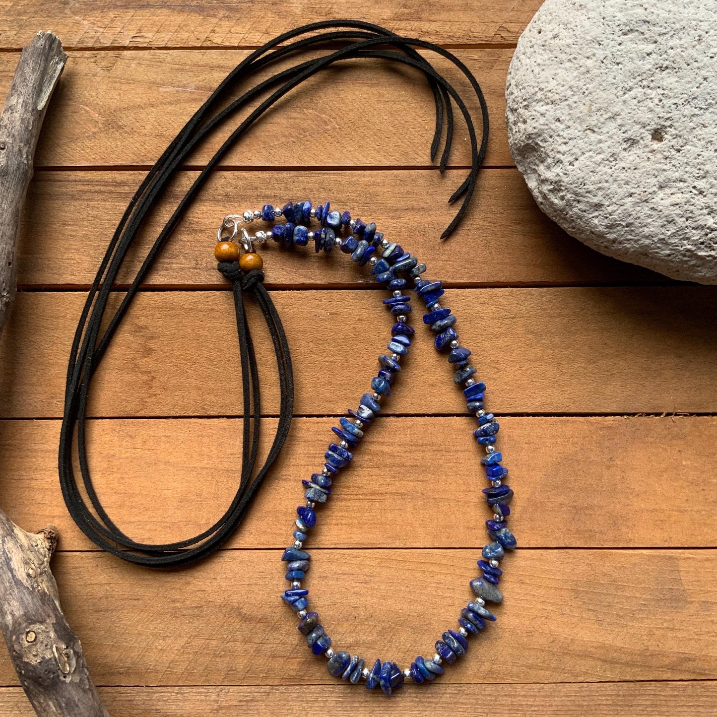 Lapis Lazuli Nugget Bead Hat Band: Southwestern Style