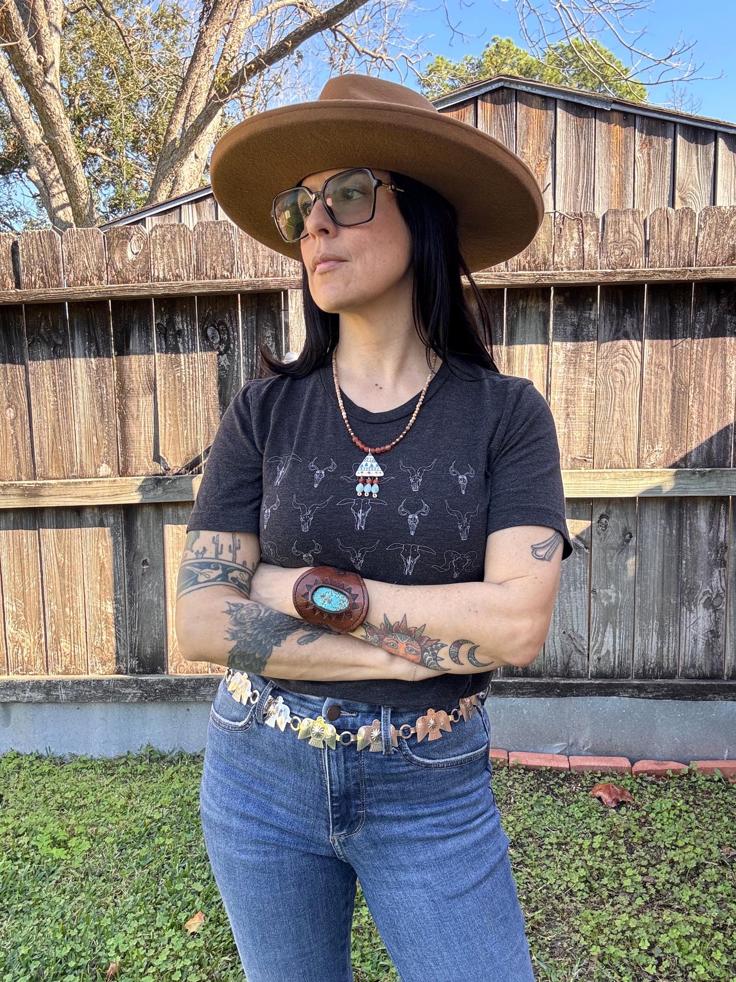 Handmade Tribal Ceramic Bead Necklace: Amazonite & Carnelian