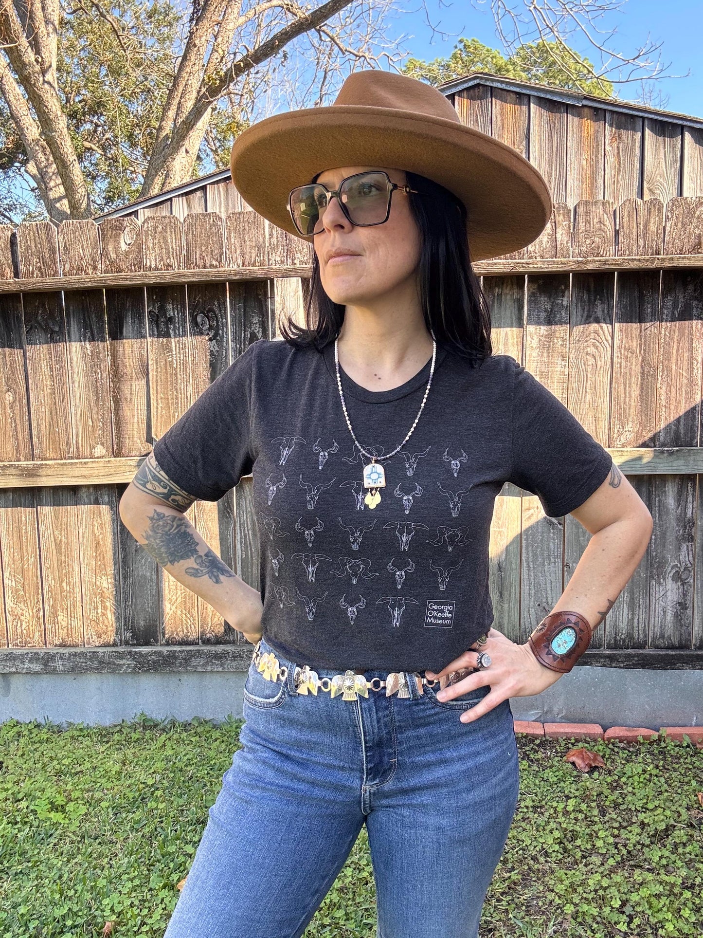 Ceramic Zia bead and Amethyst necklace, Land Of Enchantment beaded necklace