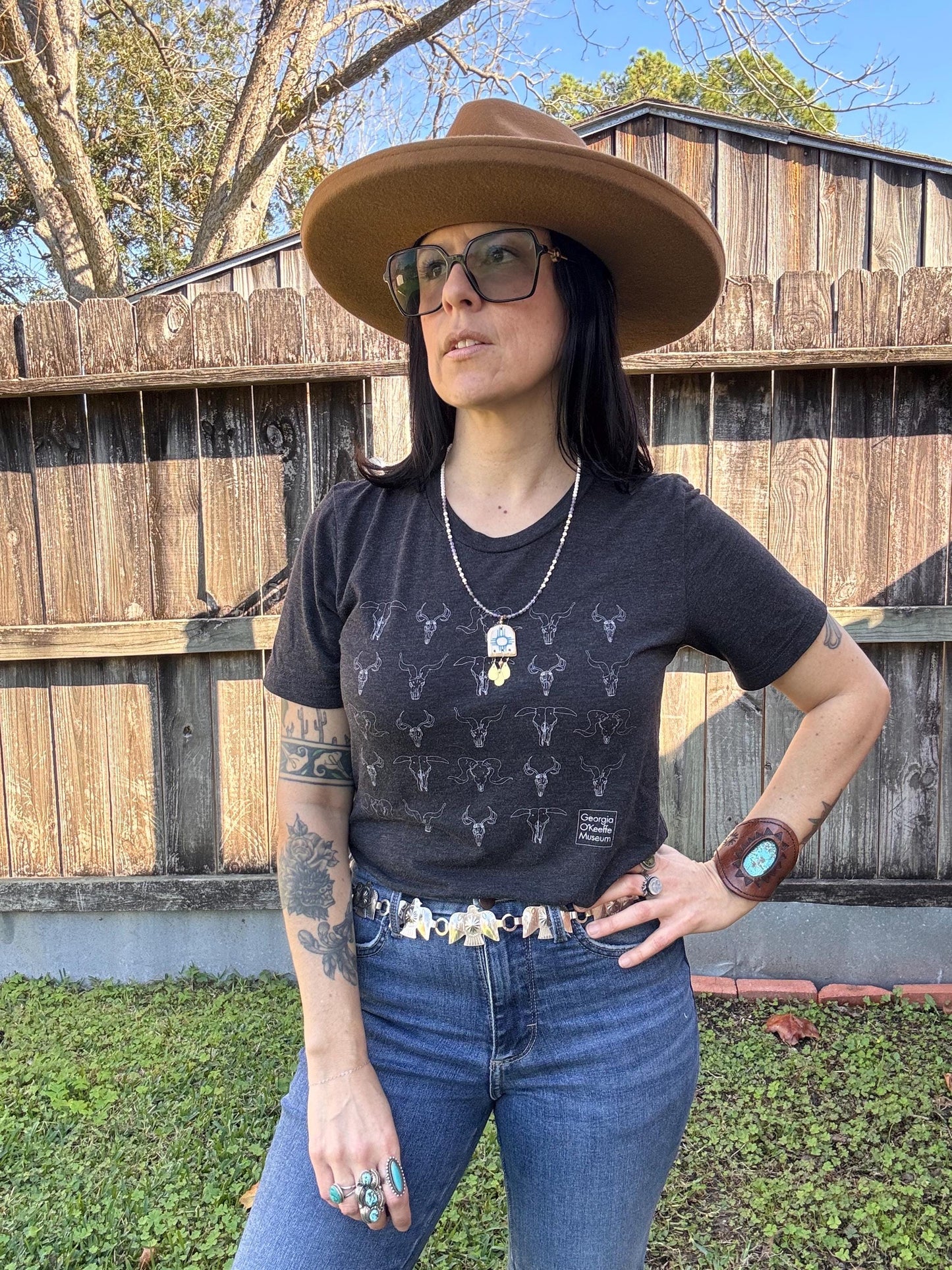 Ceramic Zia bead and Amethyst necklace, Land Of Enchantment beaded necklace