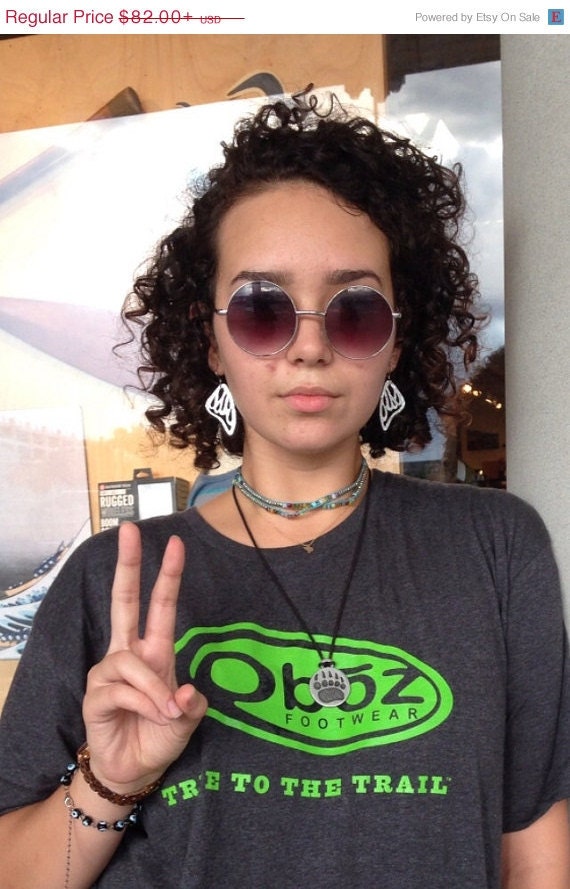 Handmade Aluminum Butterfly Wing Earrings: Flirty Metal Jewelry