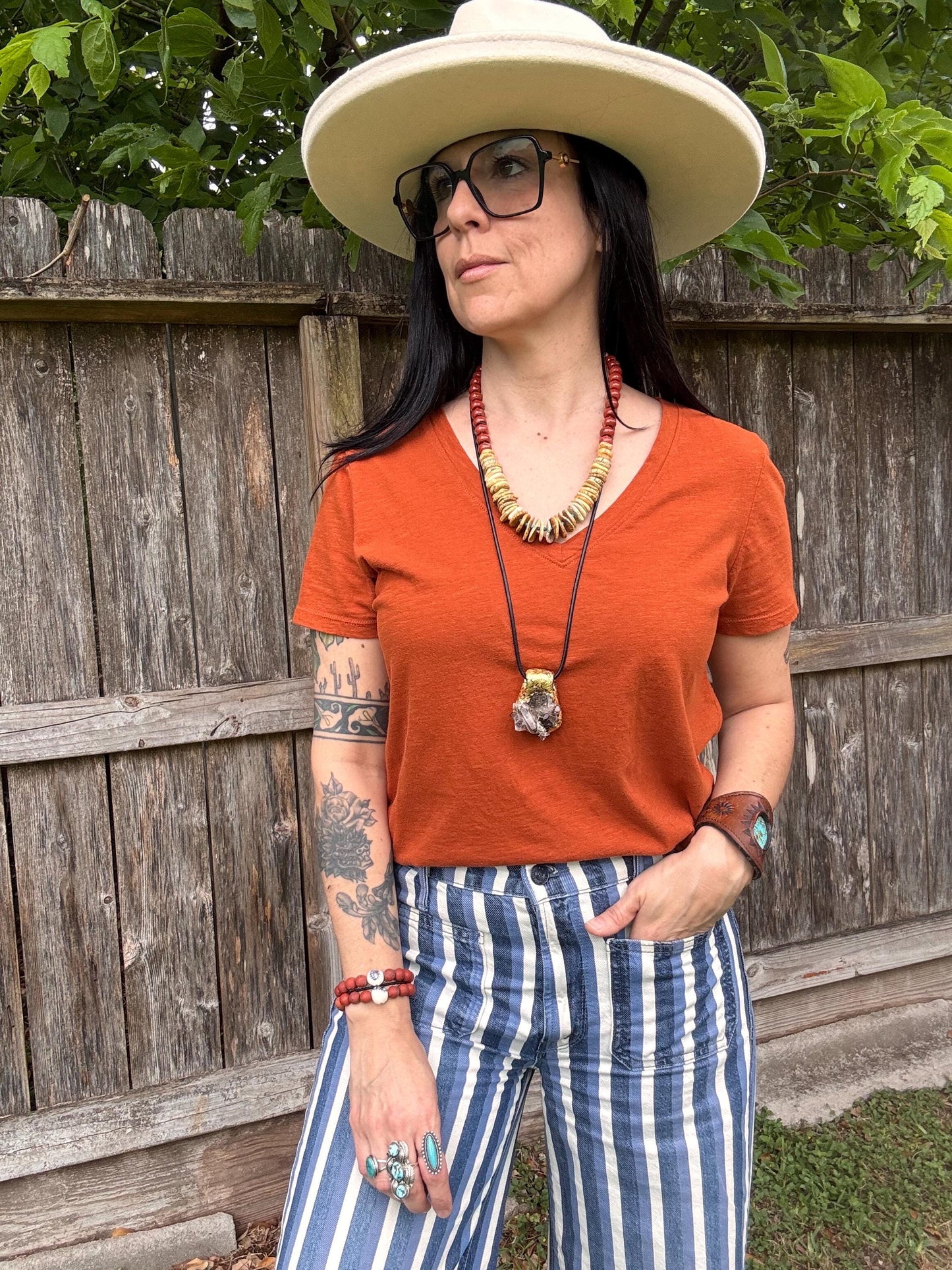 Red Jasper and rustic white magnesite necklace, southwestern style chunky gemstone necklace