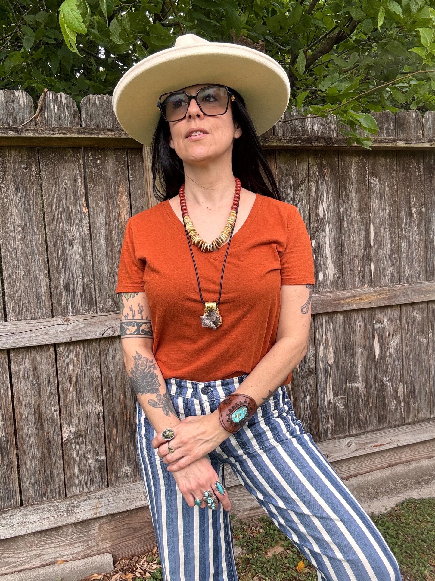 Red Jasper and rustic white magnesite necklace, southwestern style chunky gemstone necklace