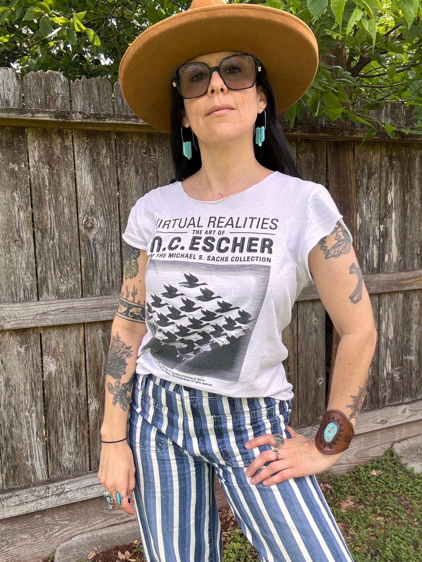 Blue Magnesite Stone Hoop Earrings: Modern Southwestern Style