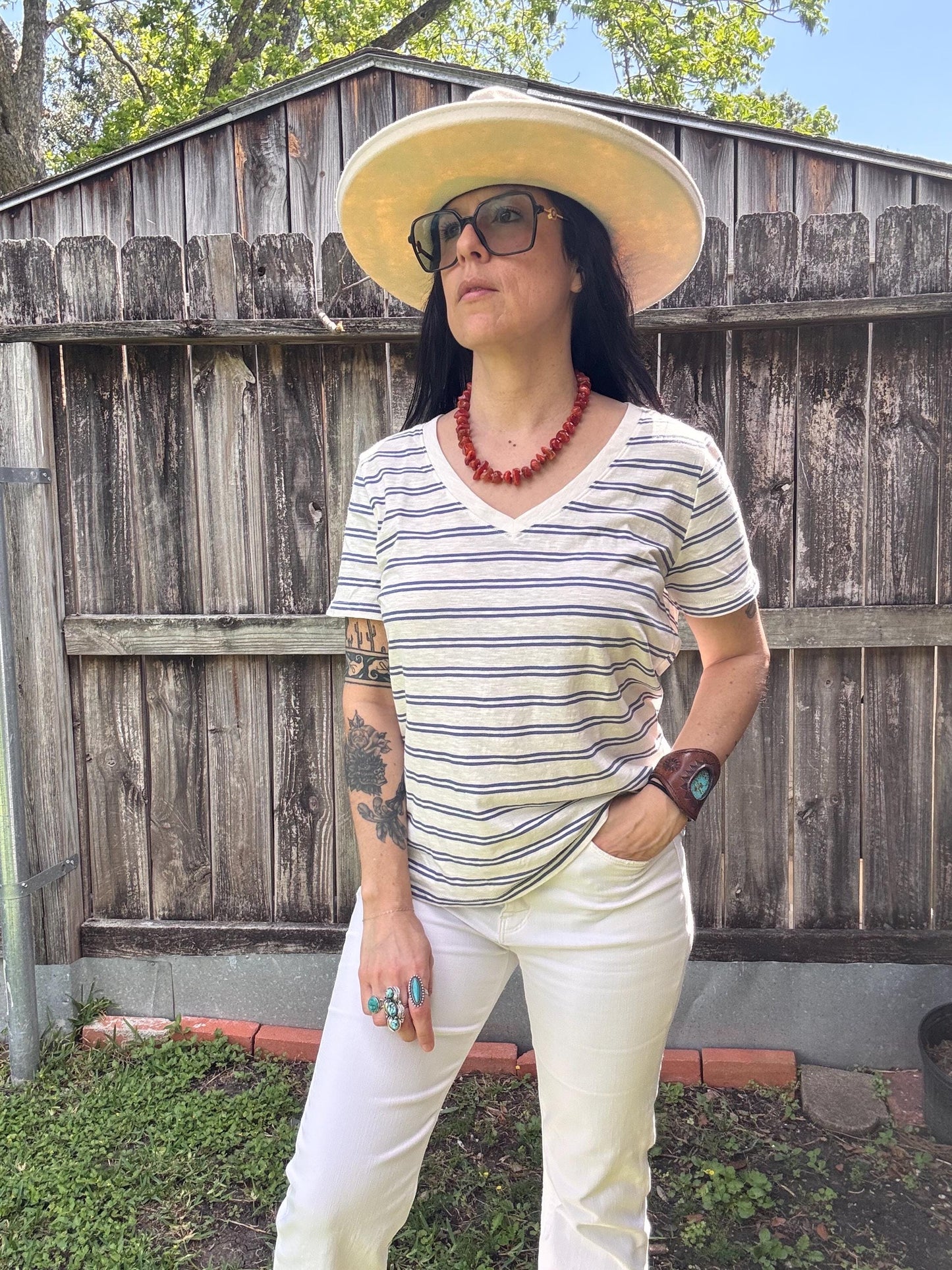 Handmade Orange Chalcedony Nugget Necklace: Silver Accents, 18 inch