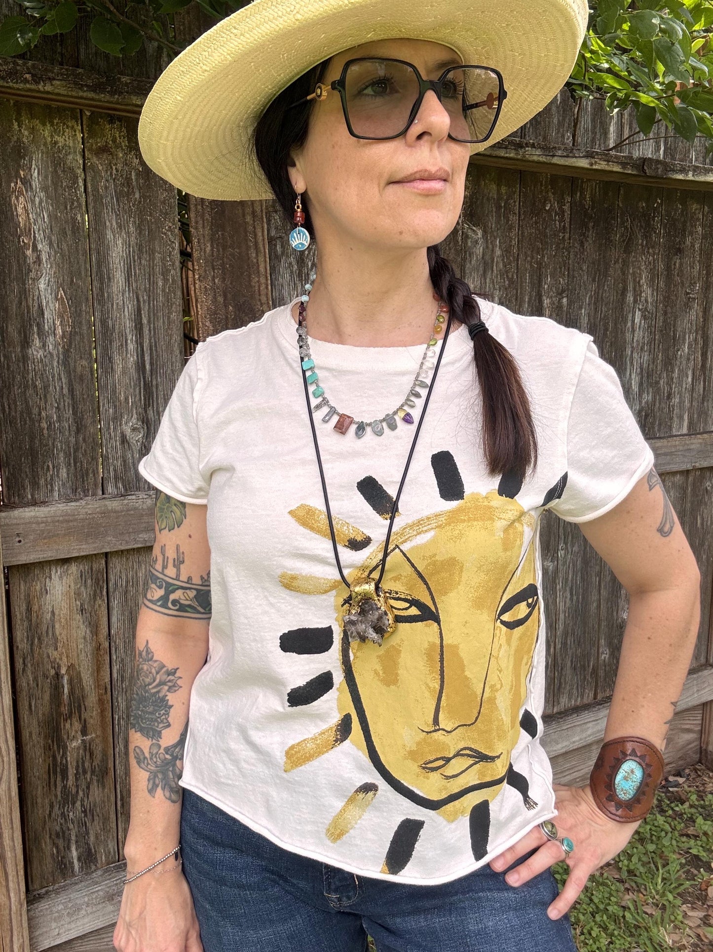 Ceramic & Orange Agate Drop Earrings: Southwestern Style, Gold Filled Hooks