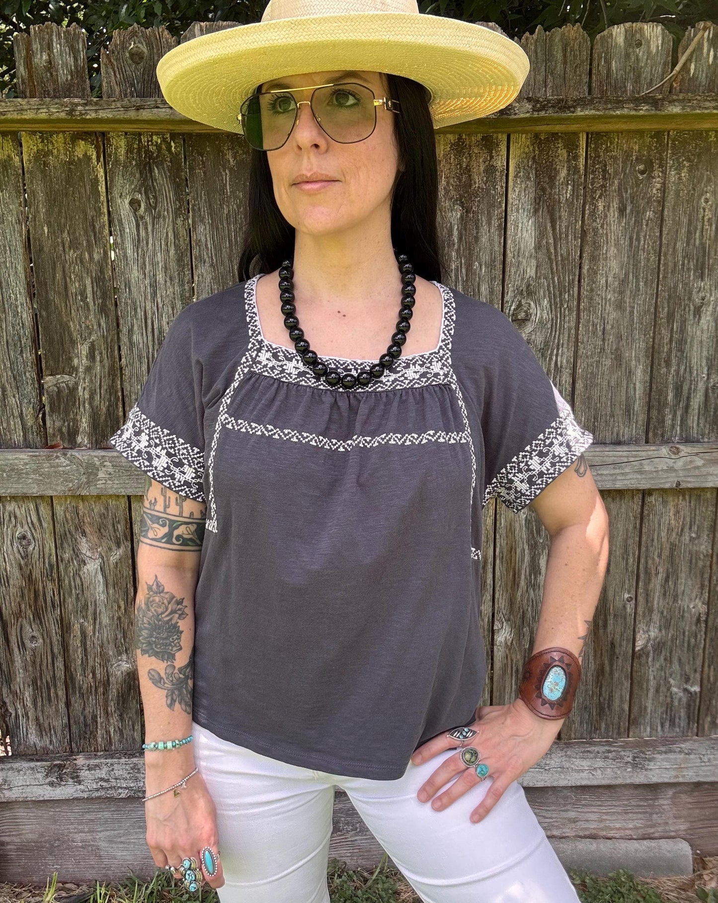 Onyx necklace, chunky black gemstone necklace