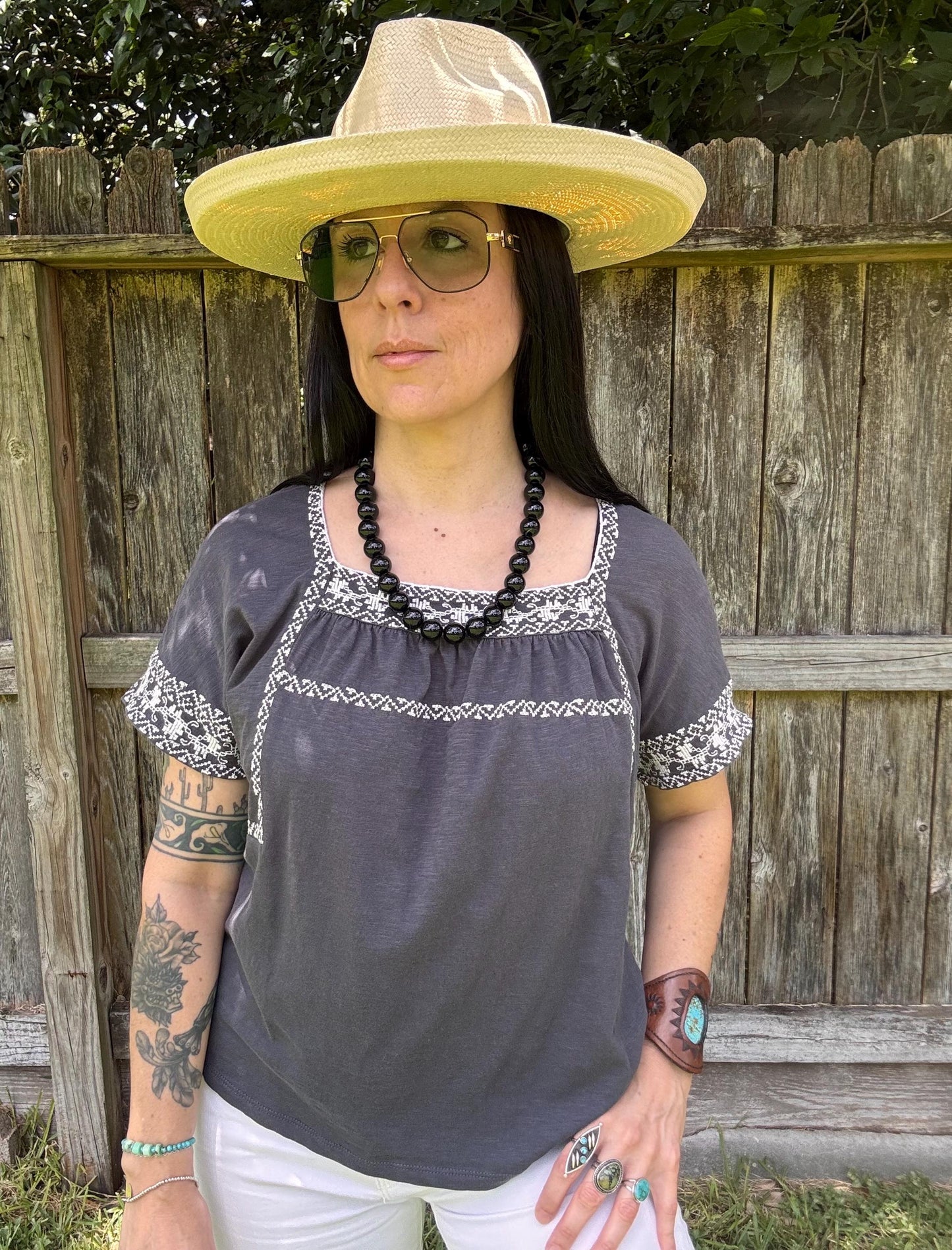 Onyx necklace, chunky black gemstone necklace