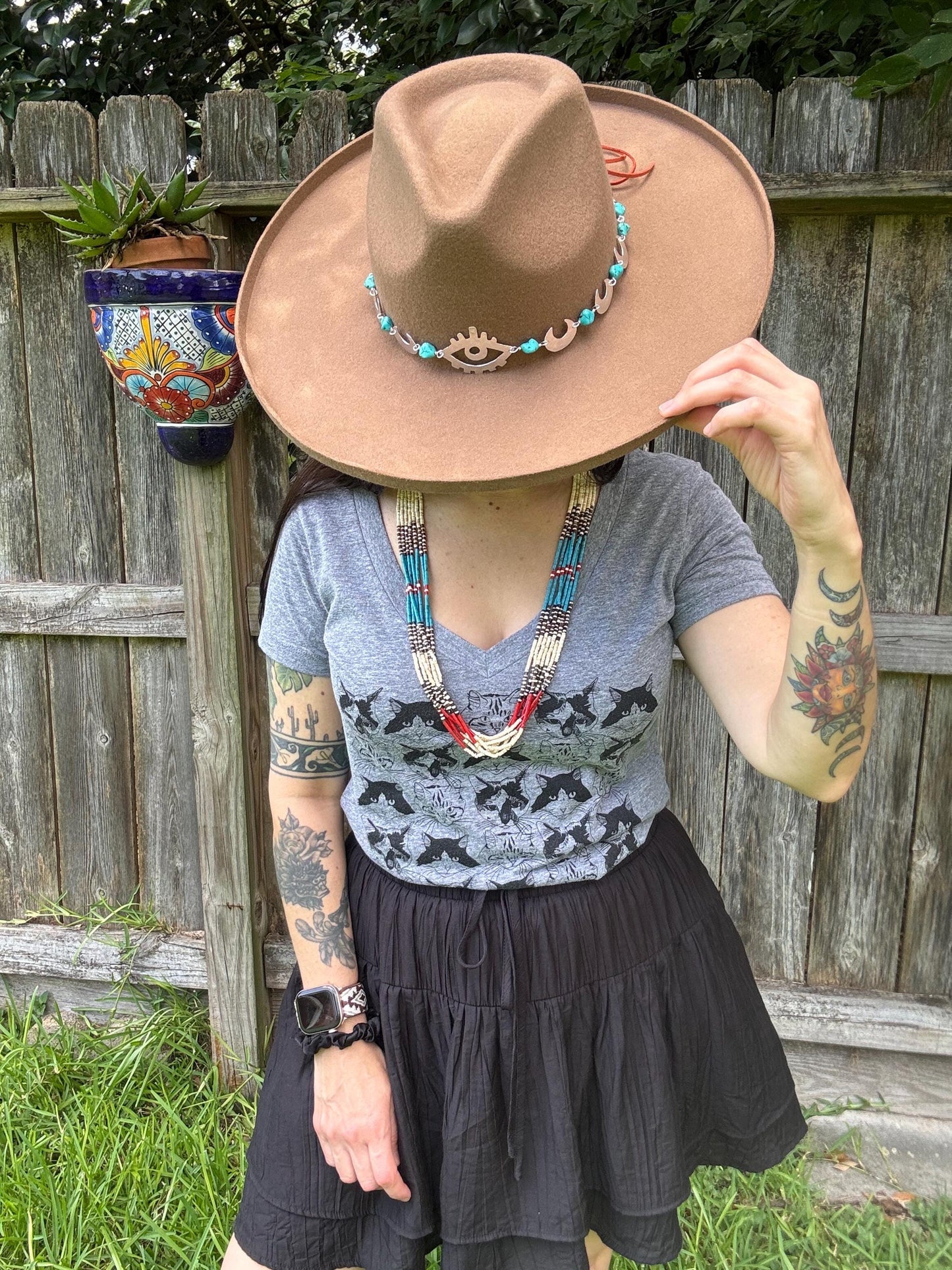 Celestial Third Eye Hat Band | Handmade Western Hat Band | Witch Hat Accessory