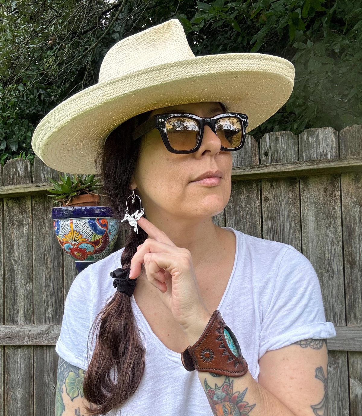Mini Hummingbird dangle Earrings: Hand-Cut Bird Jewelry